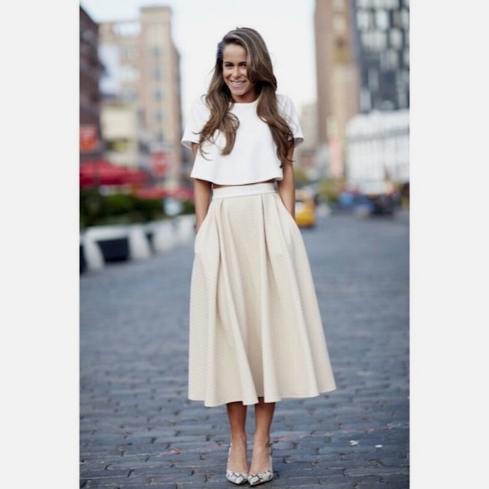 Torn by Ronny Kobo Lena Crop Top & May Skirt Textured 2 Piece Set NWT